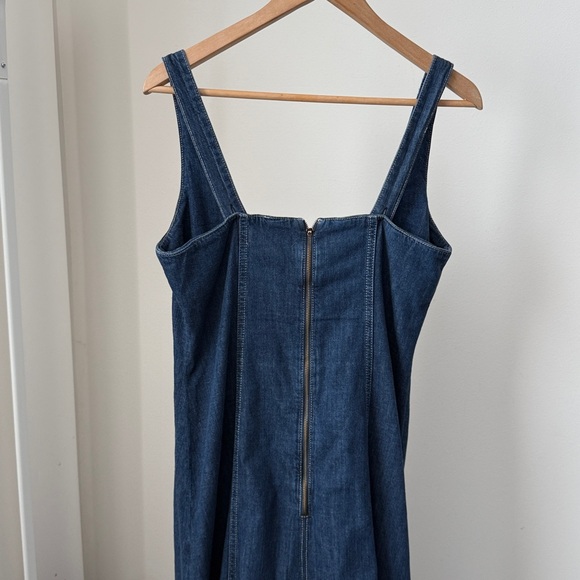 Reformation Amory Denim Midi Dress Size 10 - Picture 6 of 12